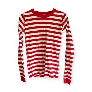 Hanna Andersson Size 160 (14) Red And White Stripe Pajama Top